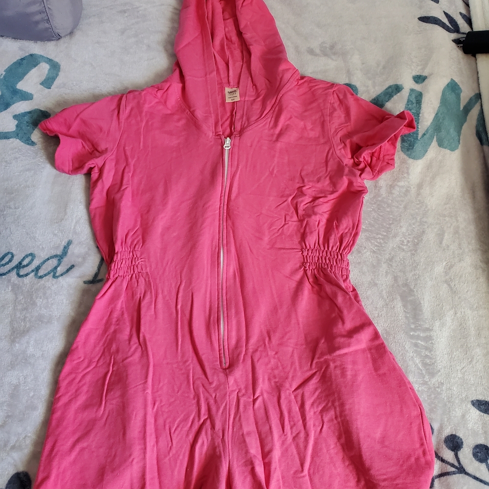 Smash + Tess X Birds PAPAYA Vibrant Pink romper
